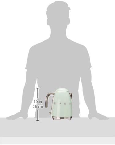 SMEG 50's Retro Style Electric Water Kettle with Automatic Shutoff, Removable Base, and Water Indicator, KLF03PBUS, Pastel Green