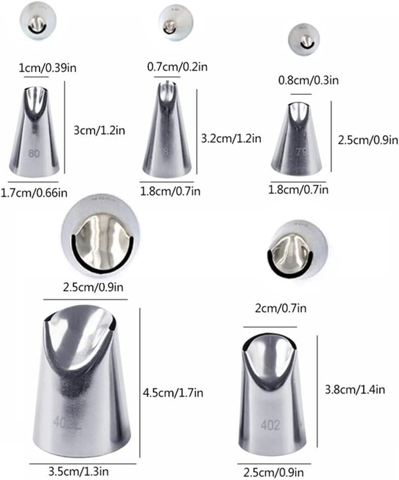 Flower Piping Tips Rose Petal Pastry Tips Chrysanthemum Tips Flower Icing Piping Cream Nozzle For Cake Cupcake Decorating