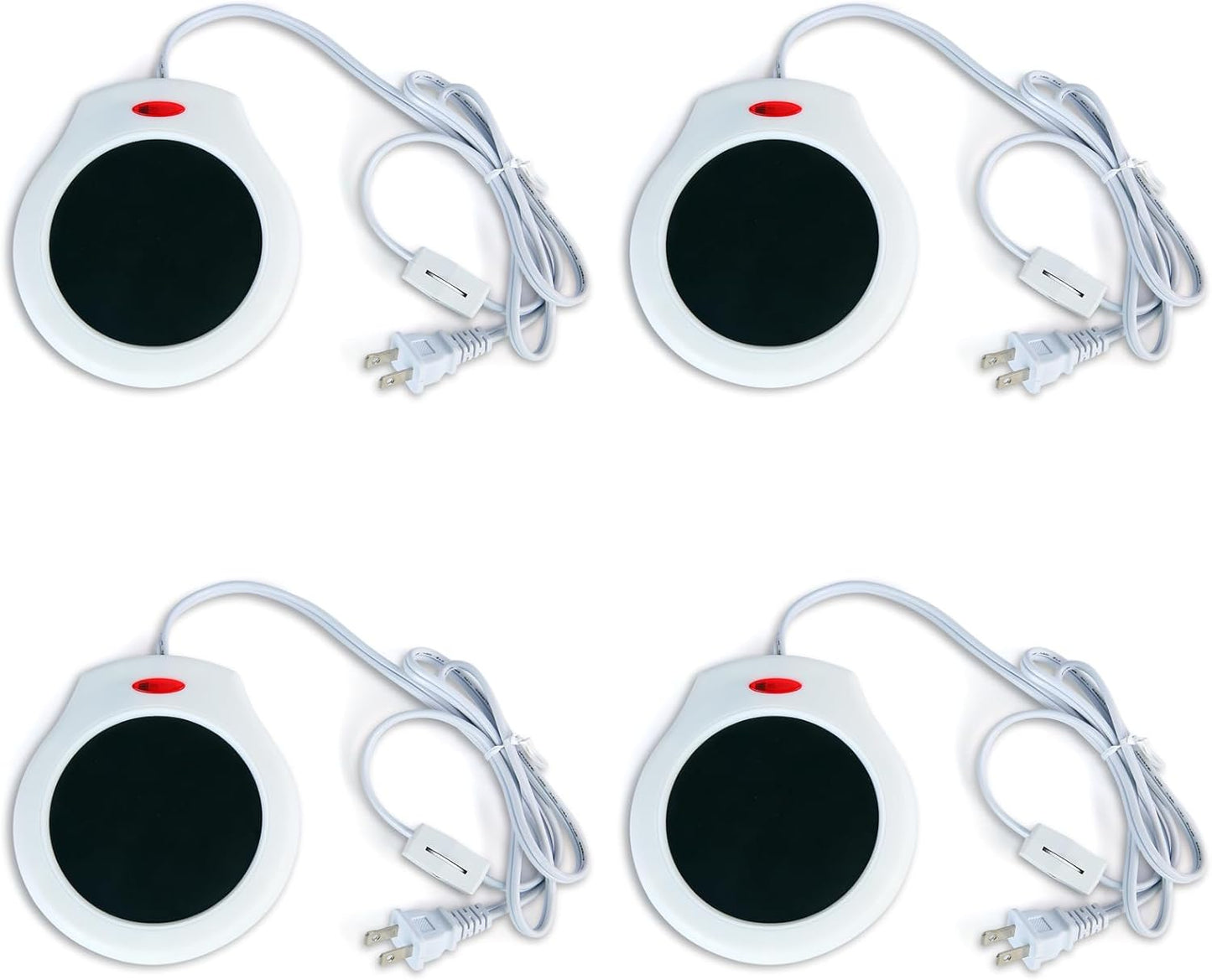 Home&Office Desktop Electric Mug Warmer-Coffee/Tea/Cocoa/Soup-Scented Candles Gift for Winter 4pcs(White)