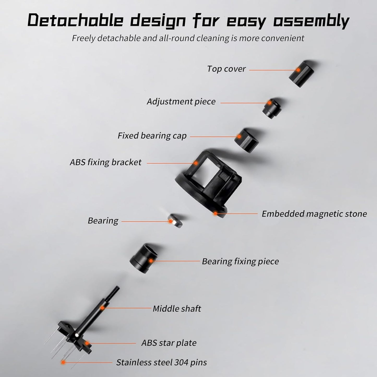 Irishom Adjustable WDT Tool Espresso Stirrer Distribution Tool 304 Stainless Steel Needles Coffee Distributor Detachable Coffee Powder Stirrer