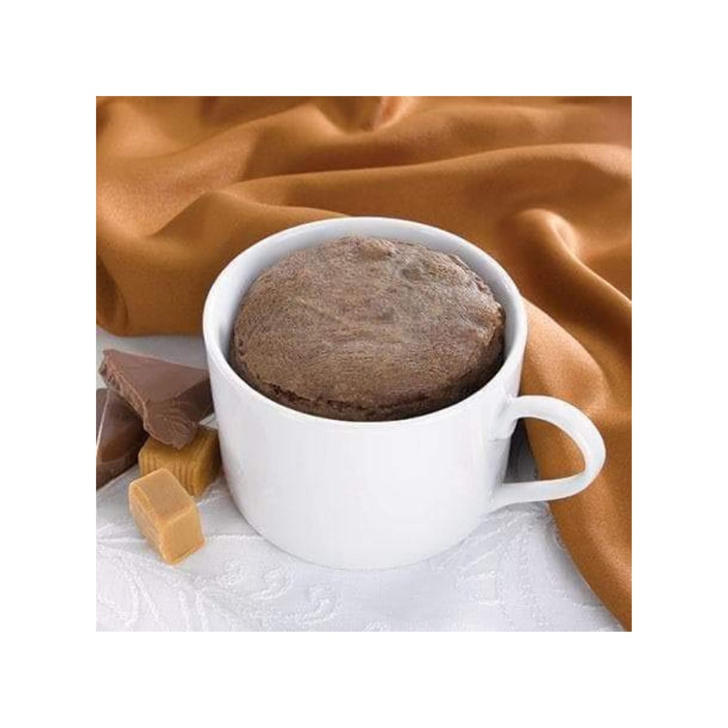 FITWISE - High Protein Mug Cake Mix, 15g Protein, Low Calorie, Low Net Carbs, Low Fat, High Fiber, Gluten Free, Ideal Protein Compatible, 7 Servings Per Box (Chocolate Caramel)