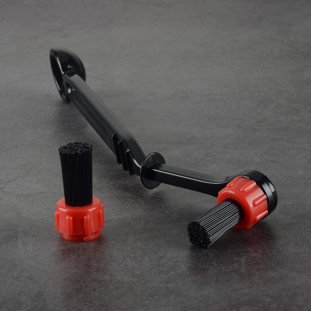 Espresso Machine Cleaning Brush Tool - CAFEMASY Pack of 2pcs Espresso Grouphead Coffee Cleaning Brush with Spoon and 2pcs Replacement Nylon Bristles Head