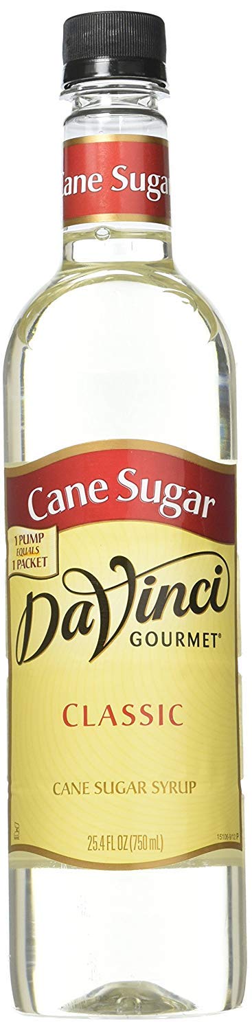 DaVinci Gourmet Classic Cane Sugar Syrup, 25.4 Fluid Ounces (Pack of 4)