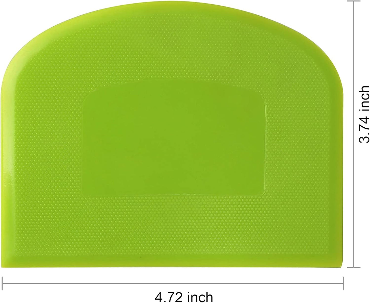 Bench Scraper Food Vegetable Chopper,Stainless Steel Pizza Dough Scraper-Flexible Plastic Bowl/Cake Scraper 5-Piece Set,Bread/Pastry/Pizza/Flour/Cheese Cutter (Yellow)