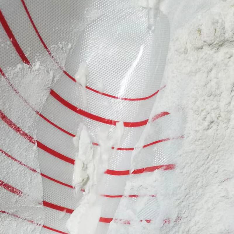 Yansumi Silicone Pastry Mat Extra Large Non-Slip Mat for Rolling Dough Pie Crust and Baking Non-Stick with Measurements (16x12, Red)