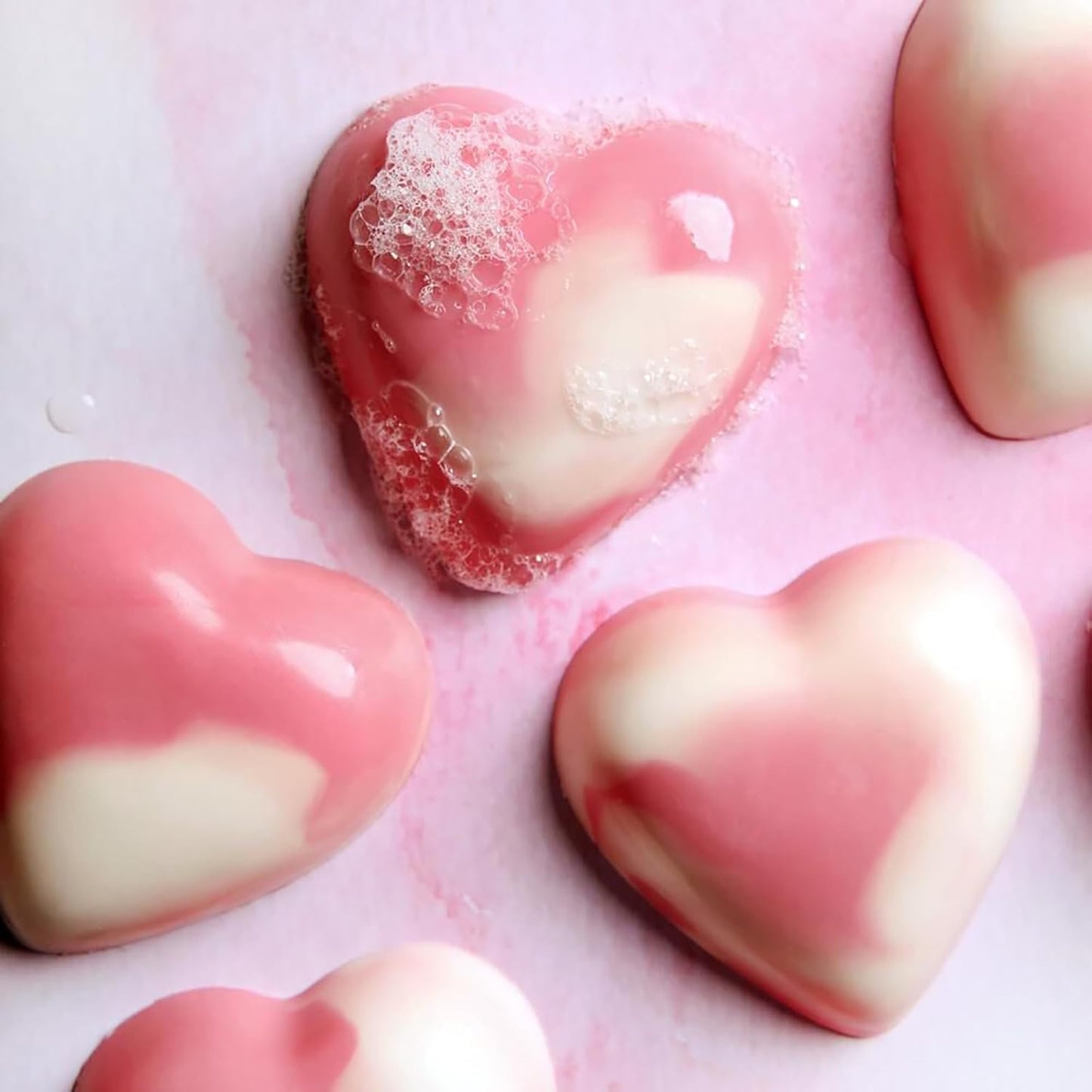 Heart Silicone Molds 3pcs Valentine's Heart Chocolate Molds for Candy Ice Cube Resin Soap Jelly(Medium 1.8inch)