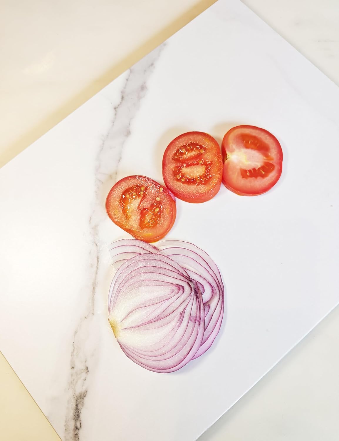 Multi-Purpose Pastry Marble Design Stone Tray Cutting Board Slab With Non-Slip Feet,Stone Cheese Pastry Board,Marble Serving Tray, Easy To Clean(16" x 12") (XR902, 16 * 12)