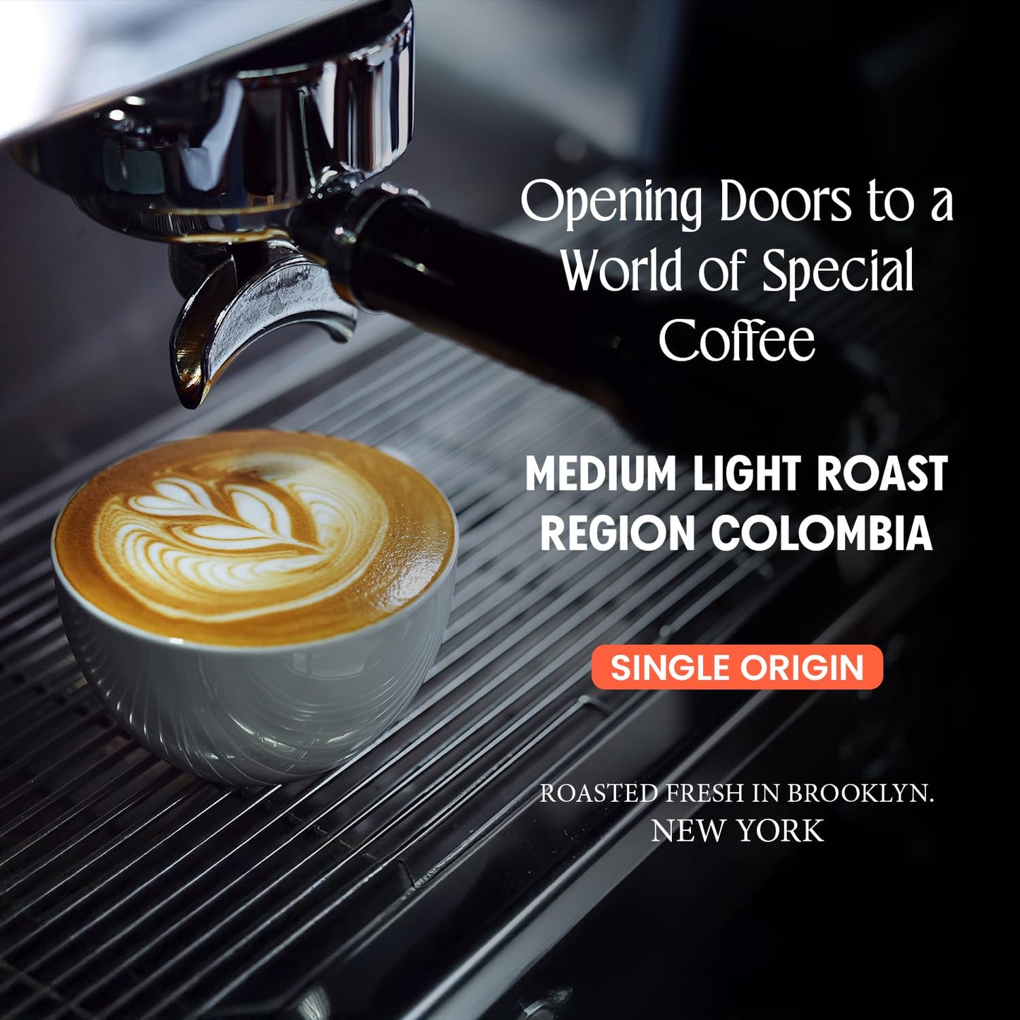 Colombia Ground Coffee, Single Origin Medium-Light Roast Coffee with Lemongrass, Tangerine & Floral Aromatic Notes, Colombian Specialty Coffee, 35.2oz (2.2lb) Bag, Perfect for Enthusiasts