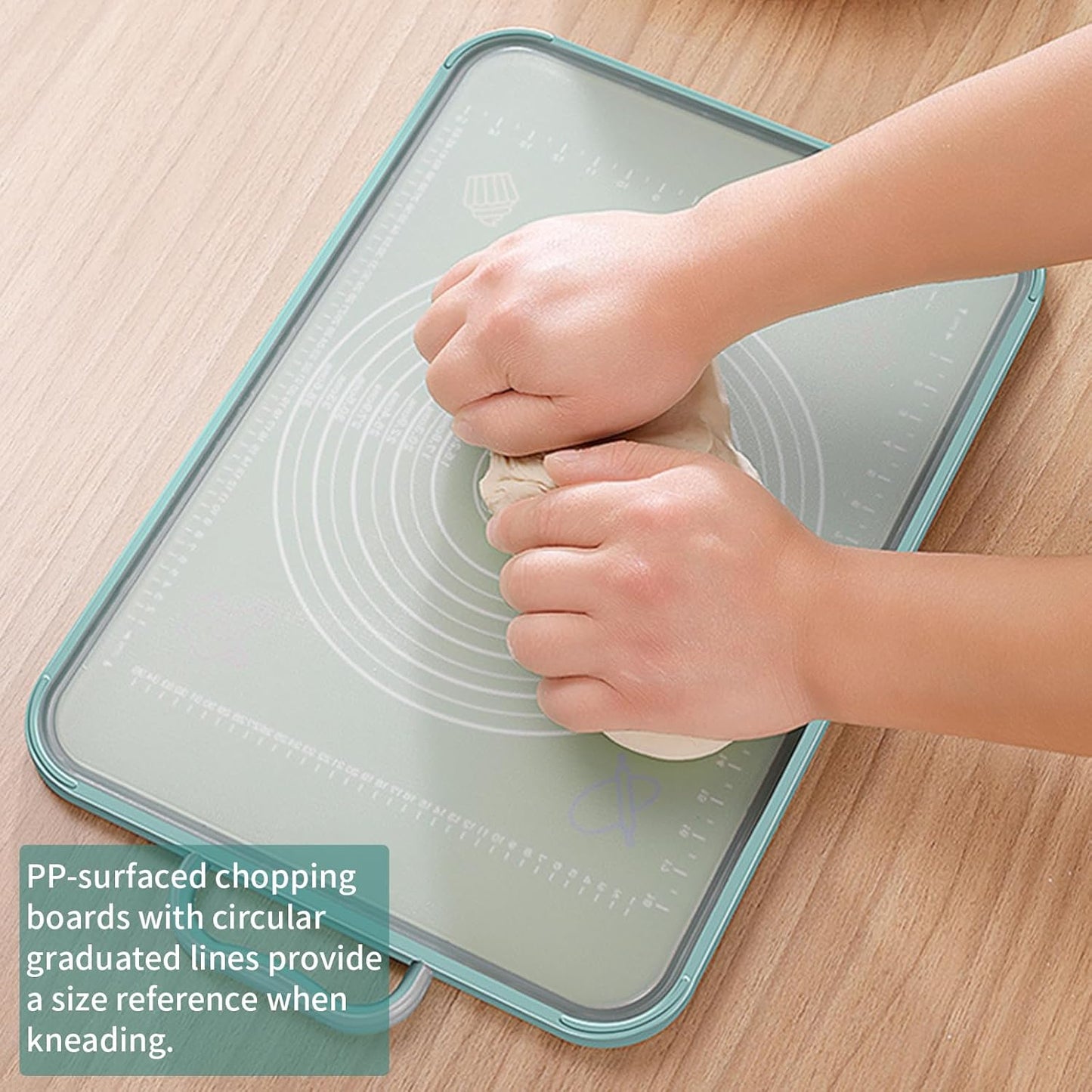 Stainless Steel Cutting Board, Double Sided Chopping Board with Scale for Pastry, 2-In-1 Cutting Board with Juice Groove and Anti Slip Surface