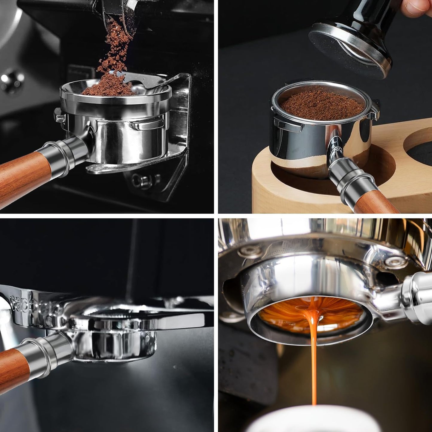 51mm Bottomless Portafilter 3 Ears Fits for CASABREWS CM5418, 3700Essential, 3700Gense, 3700Pro, Gevi 51mm 3 Ears Grouphead, Mr. Coffee Espresso and Cappuccino Machine, Stainless Steel Filter Basket