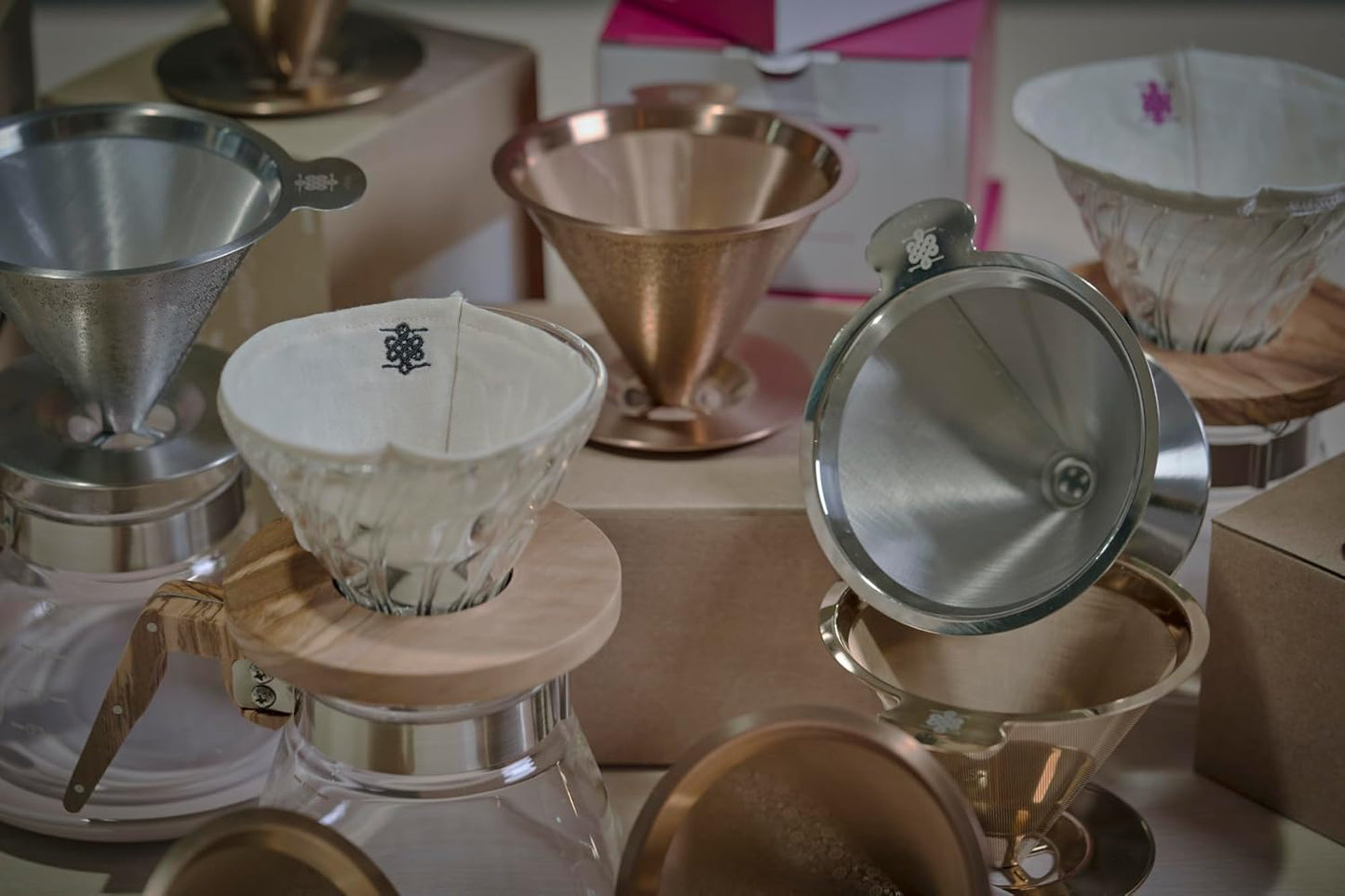 (3-PACK) ATHIA coffee filter for Hario V60 size01, 100% Cotton Reusable Cone Shape Cloth Filter, 3-pack for 1-2 Cup Small Pour-over Drippers, Eco-friendly Alternative to Paper Filters