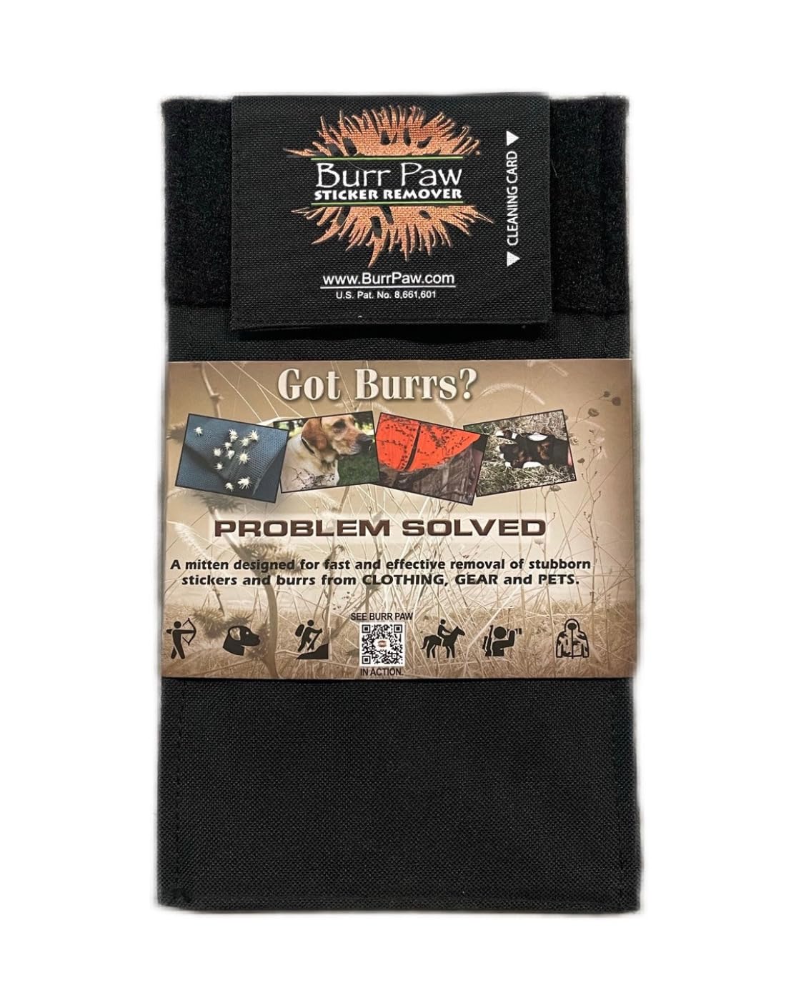 Burr Removal Tool for Dogs, Clothes, Horses and Hunting Gear - Multi-Purpose Deburring Accessory for Removing Sticky Burrs (Black)