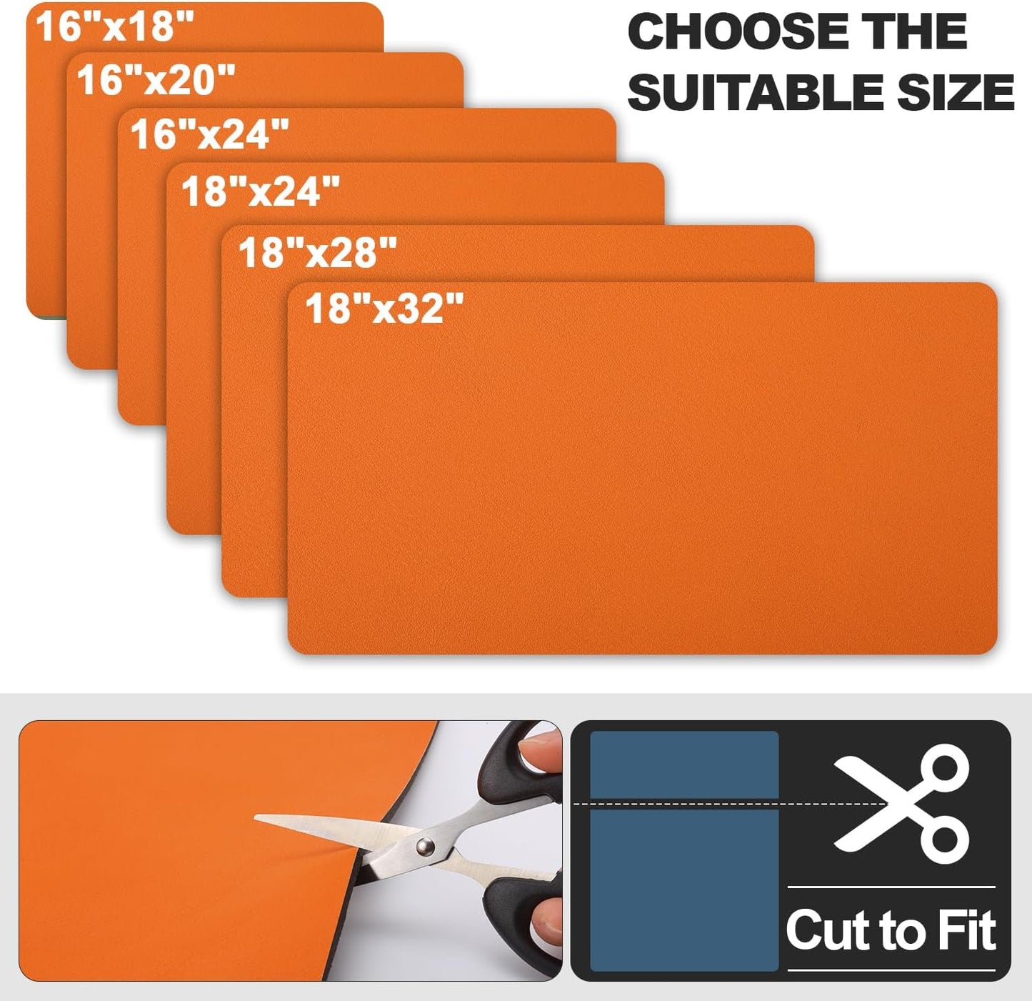 Dish Drying Mat for Kitchen Counter | Coffee Bar Mat for Countertops | Heat Resistant Drainer Mat with Non-slip Rubber Backed | Hide Stain Kitchen Absorbent Draining Mat | Orange 18"x24"