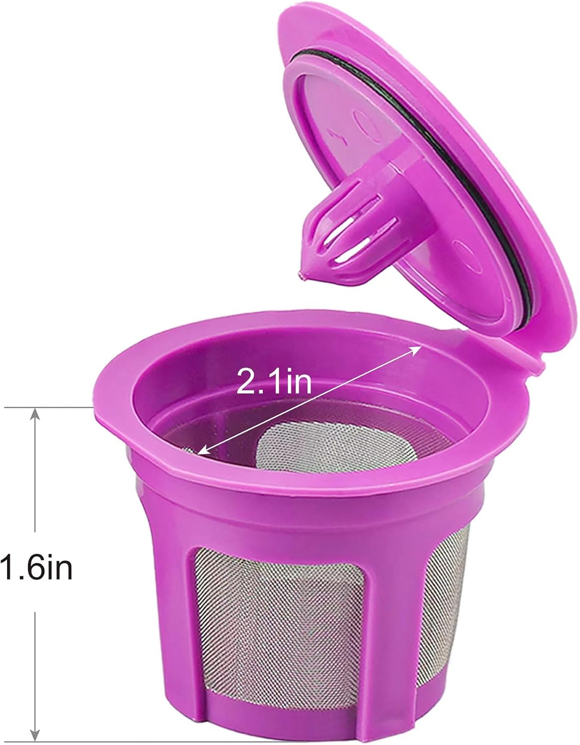 4 Pack Reusable K Cups Coffee Filters, Compatible with Keurig Brewers 1.0 and 2.0Coffee Makers - Universal Kcup Filters