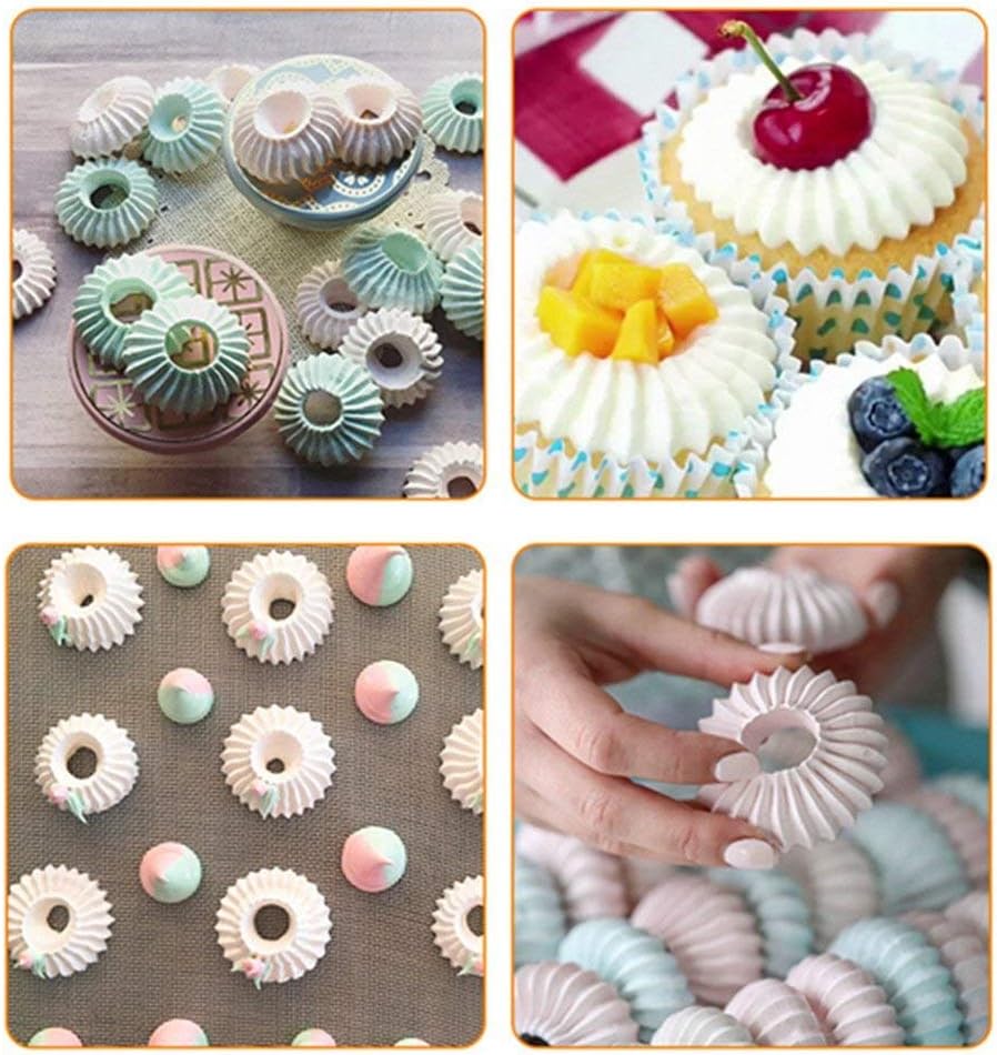 Cake Decorating Set, 2 Pieces Stainless Steel Icing Piping Nozzles Tips Kit with Reusable Piping Bag - Christmas Birthdays Anniversary Wedding Cakes Cookies Dessert Pastry DIY Making Tools