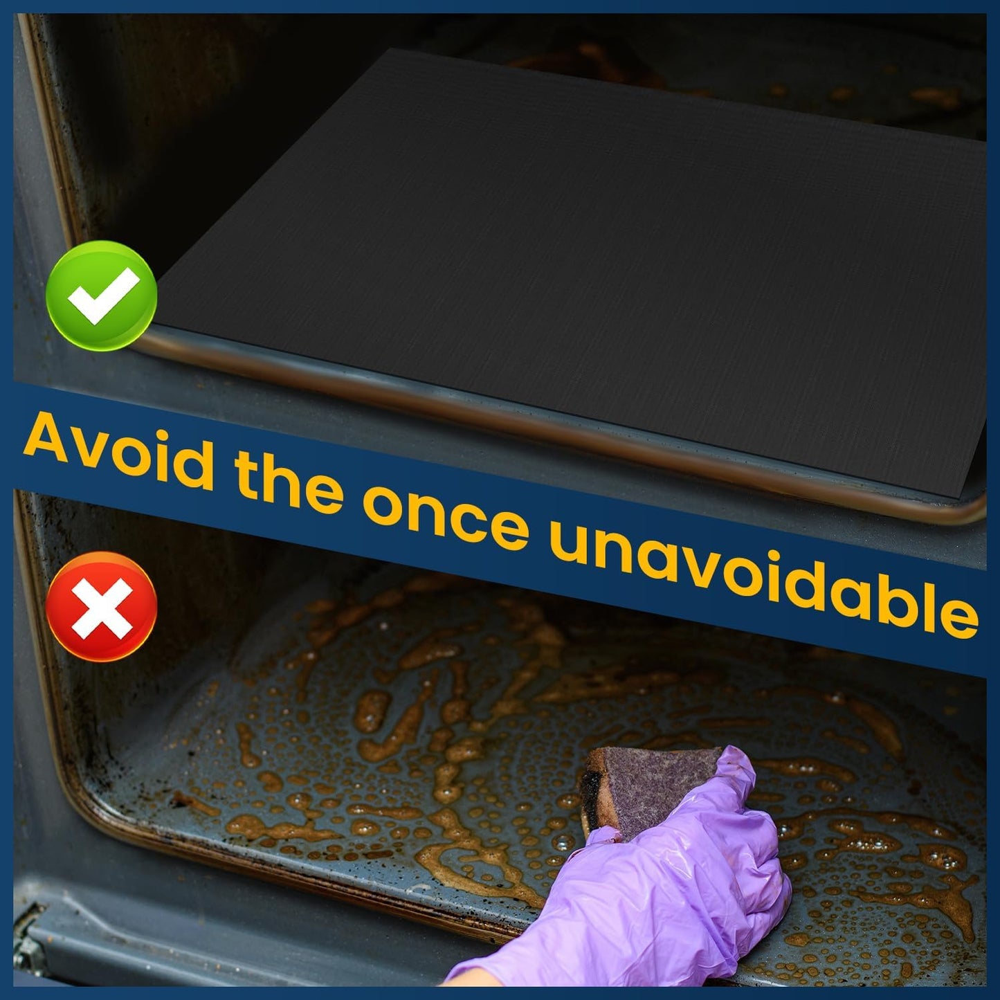 Oven Liners for Bottom of Oven- 5 Pack Stovetop Protector Mat, Oven Cover for Electric Stove, Heat Resistant Air Fryer Grill Baking Mat, Reusable Gas Toaster Microwave Oven Drip Liner Teflon Sheets