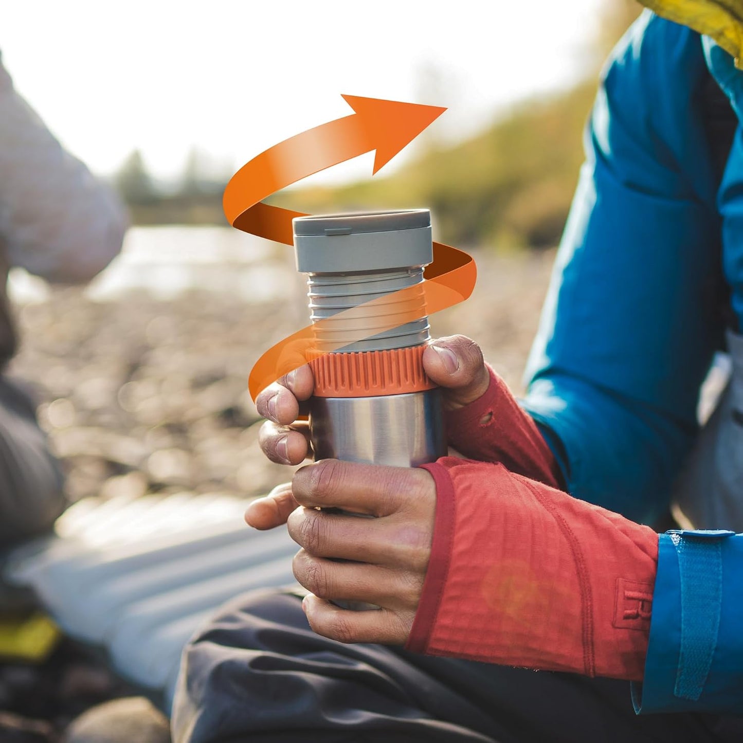 WACACO Pipamoka Portable Coffee Maker, Coffee brewer, All-in-one Vacuum Pressured,Insulated Travel Mug, Hand Powered and Filter Pressure Brewer, Stainless Steel Thermo Cup, 10 fl oz