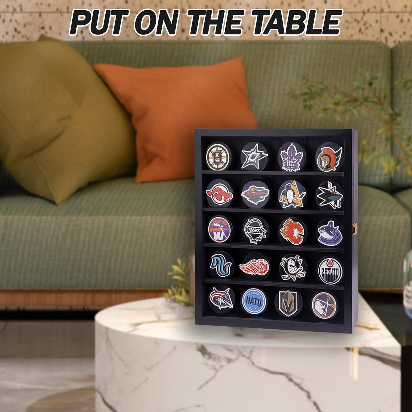 20pcs Hockey Puck Display Case,Puck Display Case,Hockey Puck Case Wall Mount,Hockey Puck Holder,Hockey Puck Display Box,Hockey Puck Shadow Box