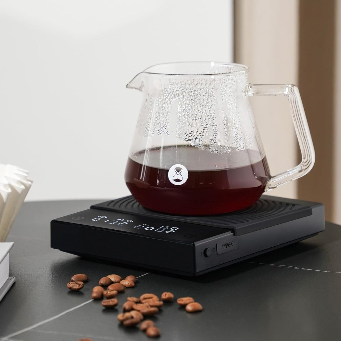 TIMEMORE Coffee Scale Basic 2.0 Electronic Espresso Scale with with Timer,2000 Grams and Water Flow Rate and Timer Function, Free Switching of Ounce/kg Units
