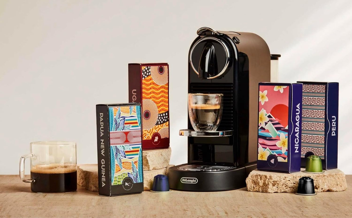 Atlas Coffee Club Espresso Pods Compatible with Nespresso Original– Extra Dark Roast Variety Pack (80 Count)– Aluminum Capsules from Kenya, Peru, Costa Rica & Guatemala– Intensity 10-12