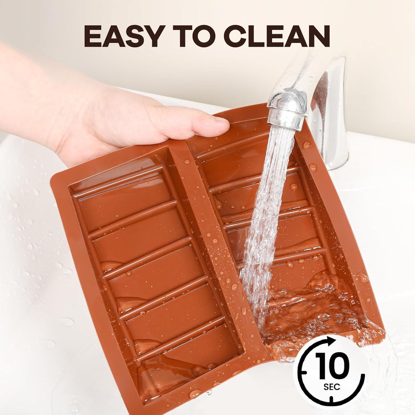 Dubai Chocolate Molds 1 Inch Deep, Silicone Chocolate Bar Mold – Non-Stick, Flexible, Large and Thick Homemade Chocolates, Candies, and Desserts - Set of 1