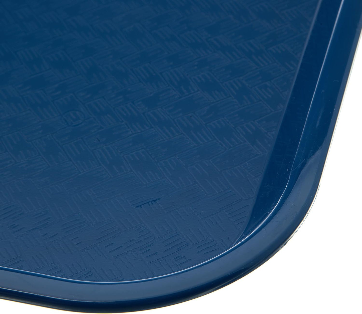 Carlisle FoodService Products Cafe Fast Food Cafeteria Tray with Patterned Surface for Cafeterias, Fast Food, And Dining Room, Plastic, 17.87 X 14 X 0.98 Inches, Blue