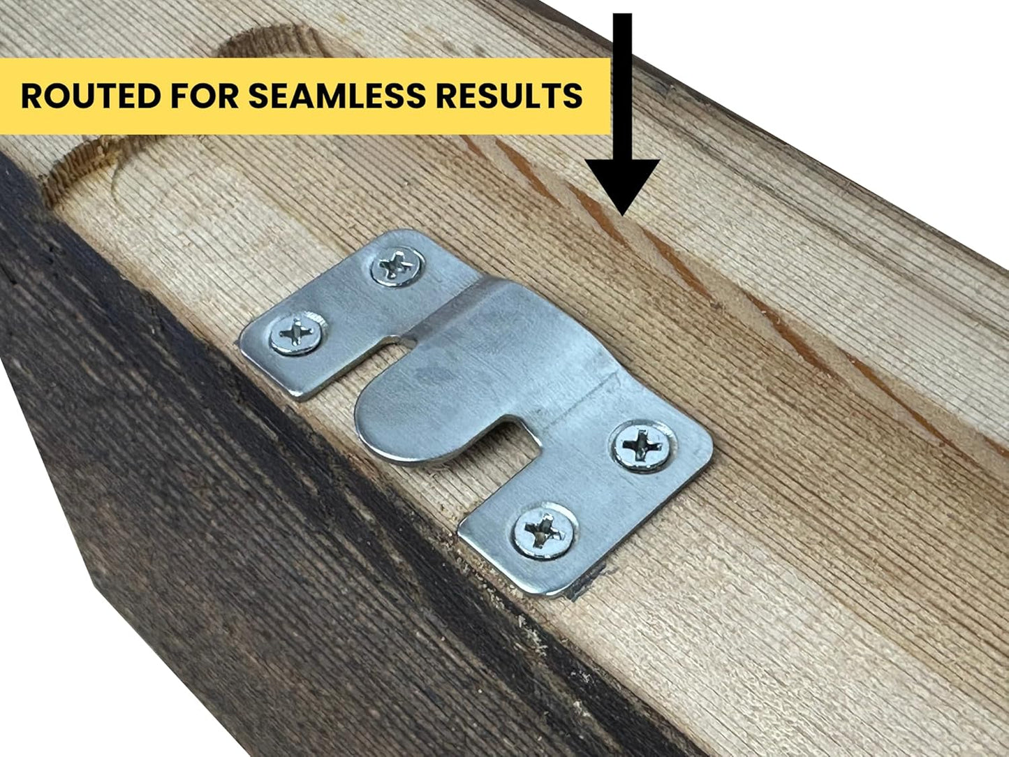 Modern Timber Craft Reclaimed Wood Floating Wall Shelf | Solid Rustic American Barnwood, Floating Shelf Brackets | 2.75" Thickness | 24" L x 5" D, Unfinished, Planed and Sanded, 2 Pack