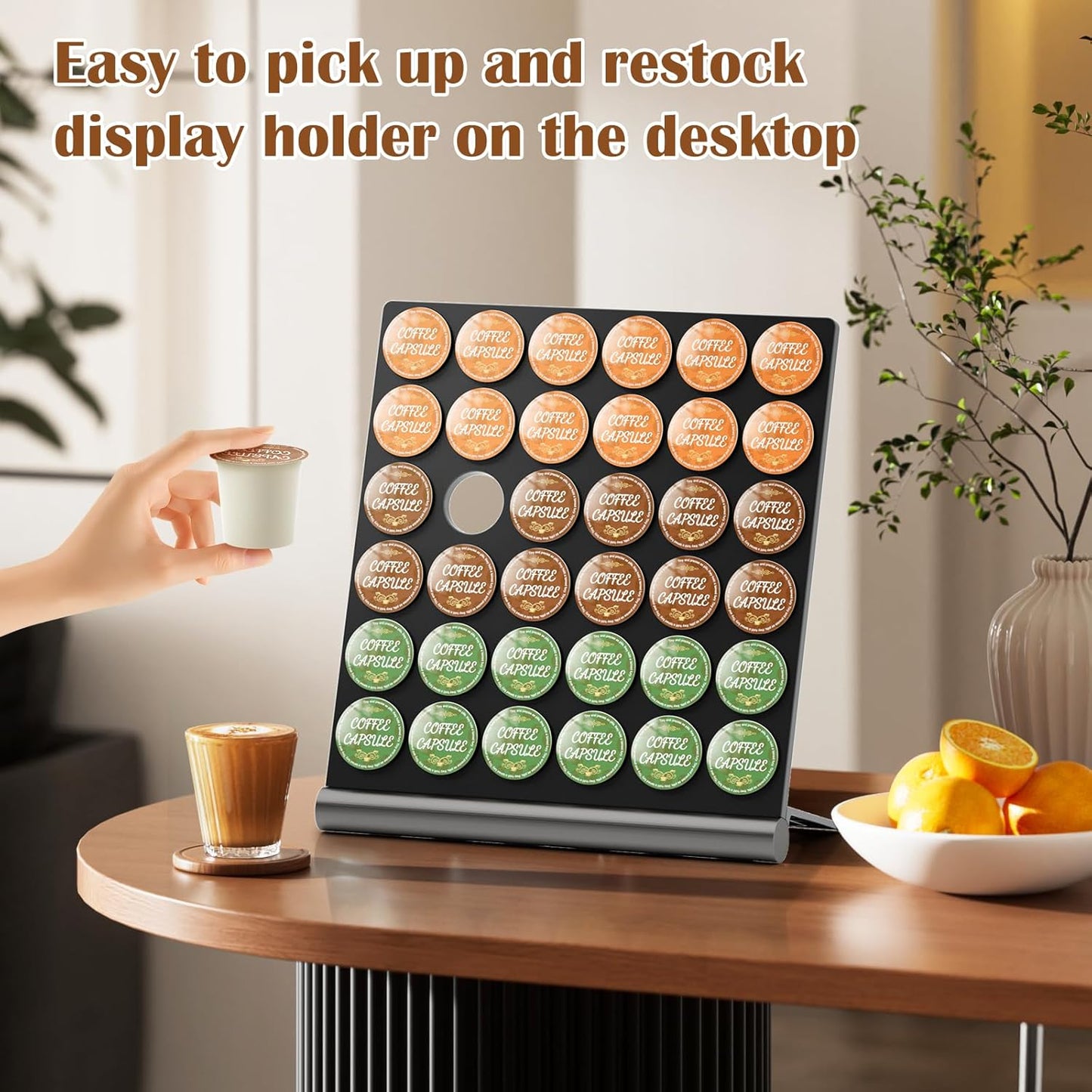 Coffee Pods Holder Organizer Compatible with K cup,36 Pods Large Capacity Coffee Pod Storage Organizer Compatible with keurig pods, Space Saving K-Cups Organizer for Kitchen Office Coffee Bar