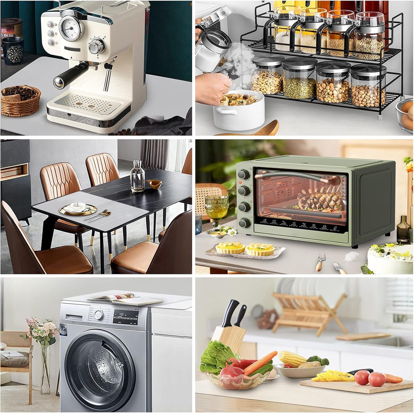 Ewen 27.6x19.5in 2mm Silicone Mats for Kitchen Counter, Thick Large Heat Resistant Non-Stick Silicone Placemat, Nonslip Workbench Mat Countertop Protector for Desk Crafts Air Fryer Pastry Translucent