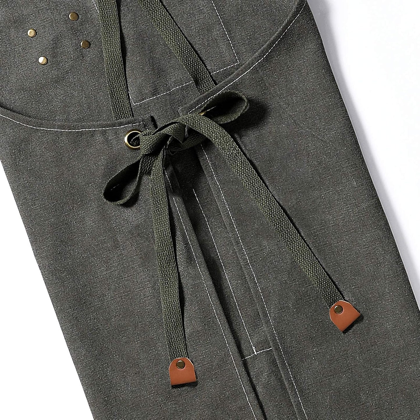 AFUN Chef Aprons for Men Women with Large Pockets, Cotton Canvas Cross Back Heavy Duty Adjustable Work Apron, Size M to XXL(Grey)