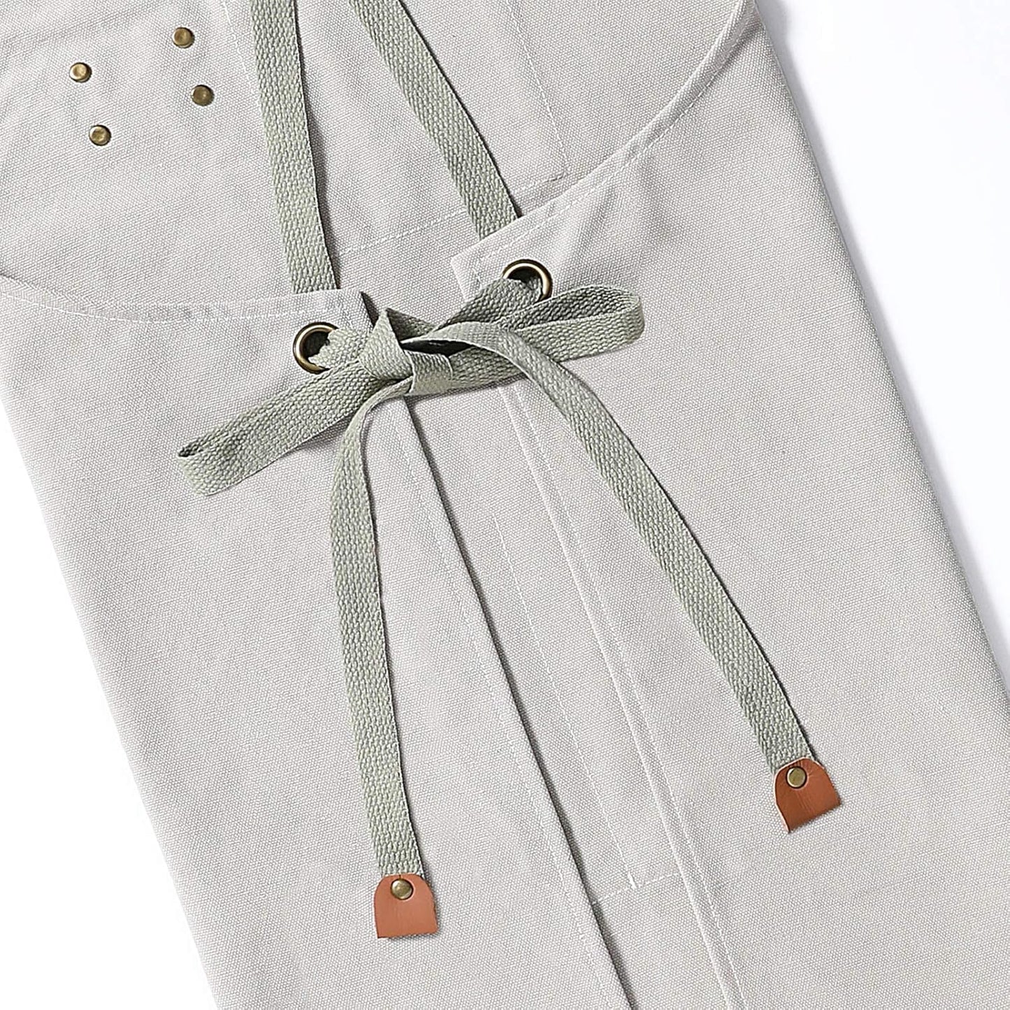 AFUN Chef Aprons for Men Women with Large Pockets, Cotton Canvas Cross Back Heavy Duty Adjustable Work Apron, Size M to XXL (Beige)