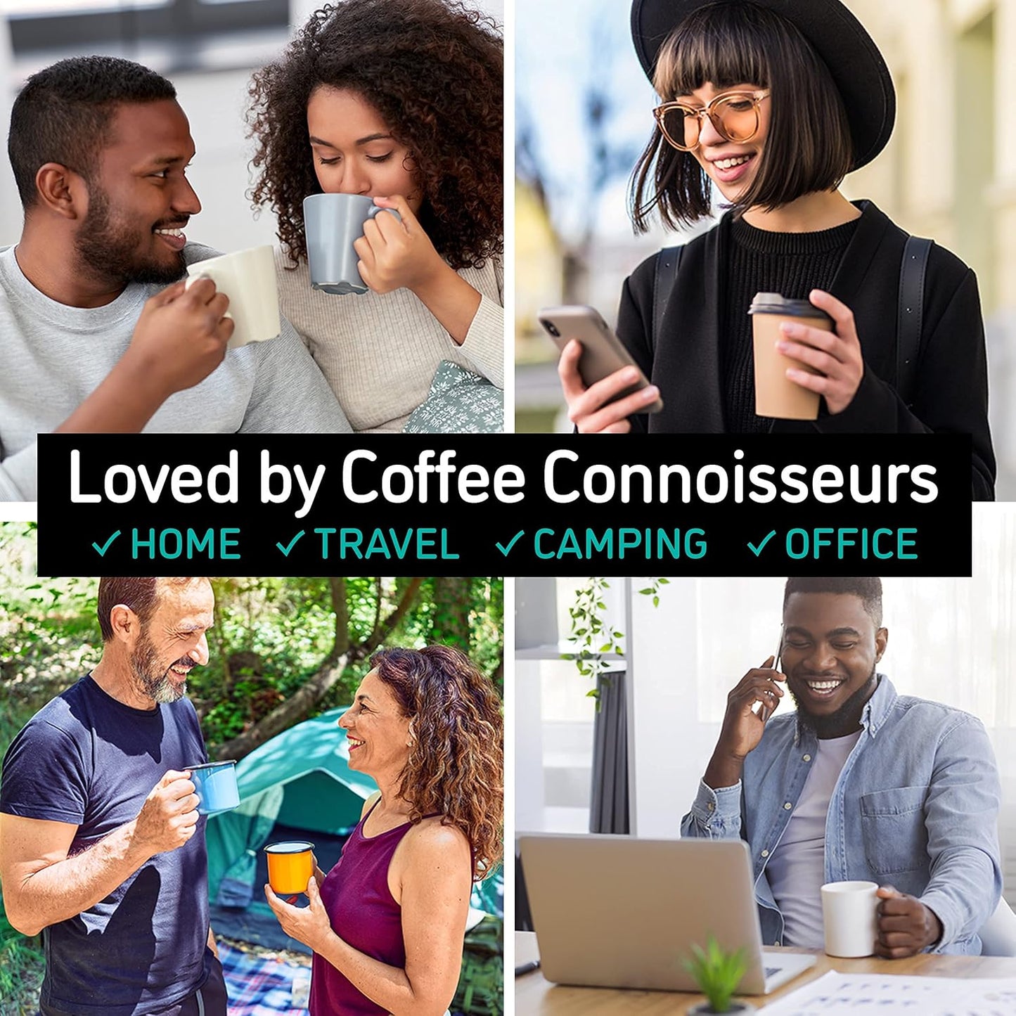 Coffee Gator French Press Coffee Maker 34oz, Double Insulated Stainless Steel Brewer plus Travel Jar Canister, Portable Hot Cold Brew for Coffee Bar Accessories Kitchen Camping, Silver