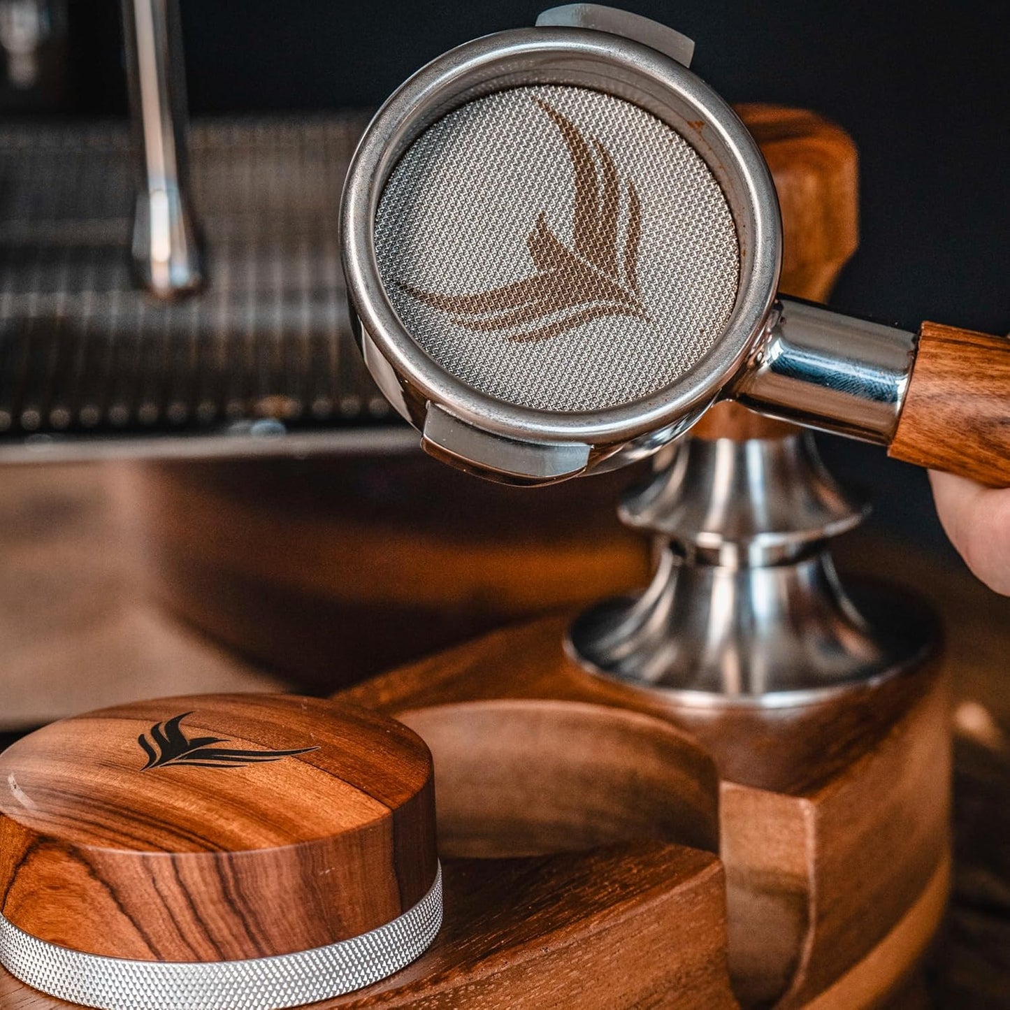 54mm Espresso Puck Prep Kit For Breville Barista Espresso Machines - Coffee Tamper, Distribution Tool, Tamp Station, Dosing Funnel Puck and WDT Tool - Espresso Accessories Kit