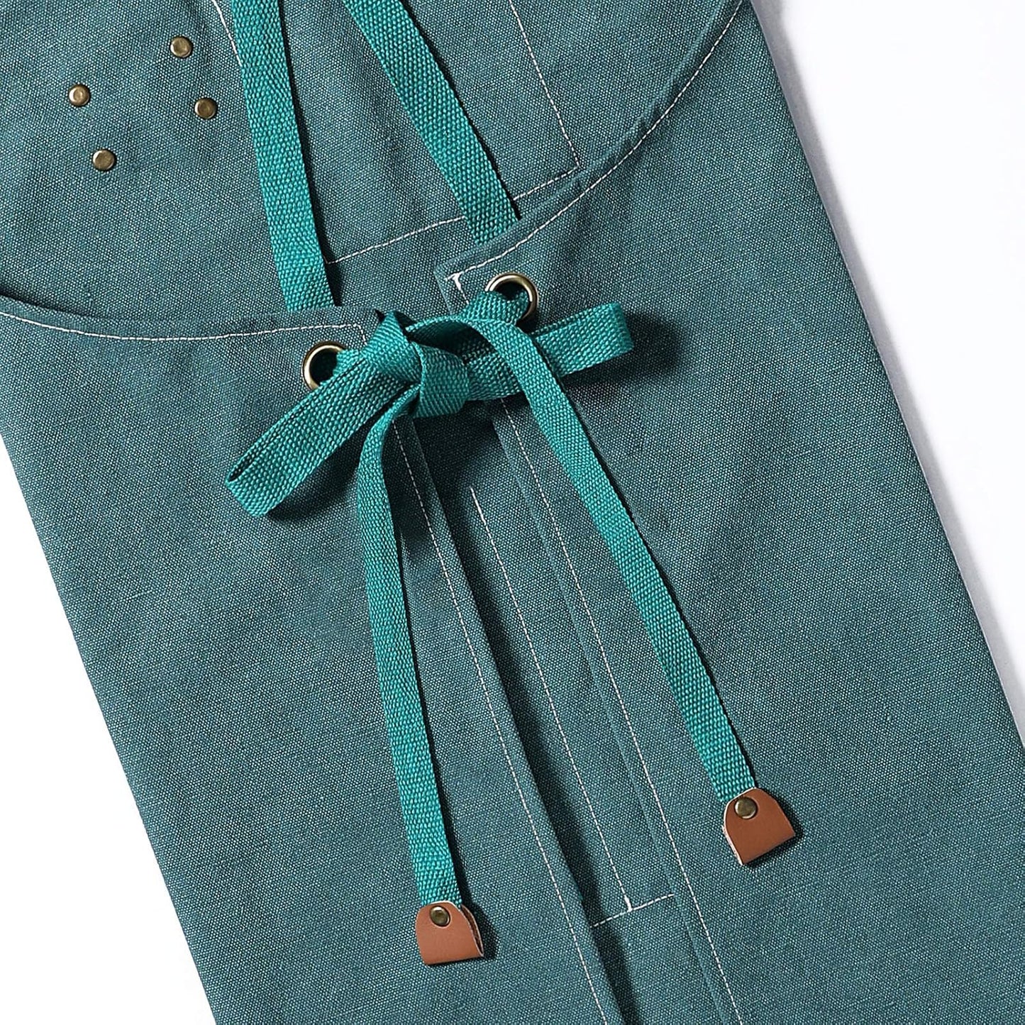 AFUN Chef Aprons for Men Women with Large Pockets, Cotton Canvas Cross Back Heavy Duty Adjustable Work Apron, Size M to XXL (Darkgreen)