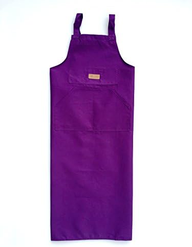 Artist apron/Long apron - Violet