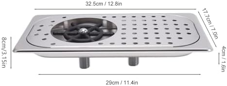 Glass Rinser, Countertop Commercial Pitcher Rinser, High Pressure Cup Washer, Stainless Steel Cup Washer with Drain Drip Tray Hose for Home Kitchen, Restaurant, Bar, Coffee