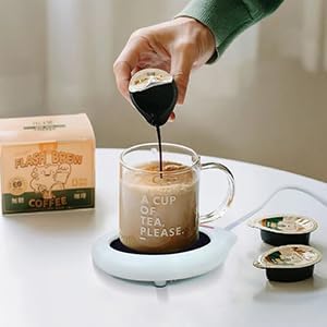 Home&Office Desktop Electric Mug Warmer-Coffee/Tea/Cocoa/Soup-Scented Candles Gift for Winter 2pcs(White and Black (CFW002-White Black)