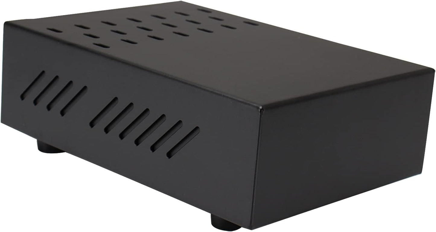 Espresso Knock Box Drawer, Stainless Steel Coffee Ground Container with Removable Rubber Knocking Bar, 9.84 x 7.08 x 3.34 inch (Black)