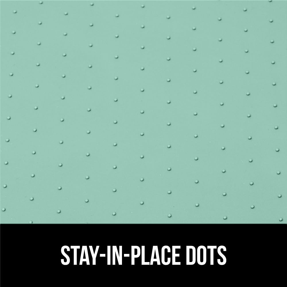 GORILLA GRIP Waterproof Silicone Under Sink Mat with Raised Lip for Kitchen and Bathroom, 46 x 22 in, Cabinet Shelf Liner Stay in Place Mats Dishwasher Safe Drawer Liner, Organizer Tray, Mint