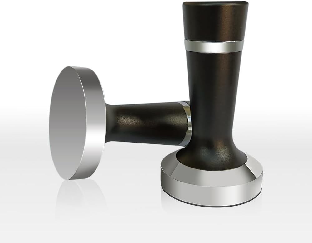 51mm 2 in 1 Coffee Tamper Espresso Hand Tamper 304 Stainless Steel Espresso Coffee Tamper with WDT Tool and Mat (51mm 2 in 1)