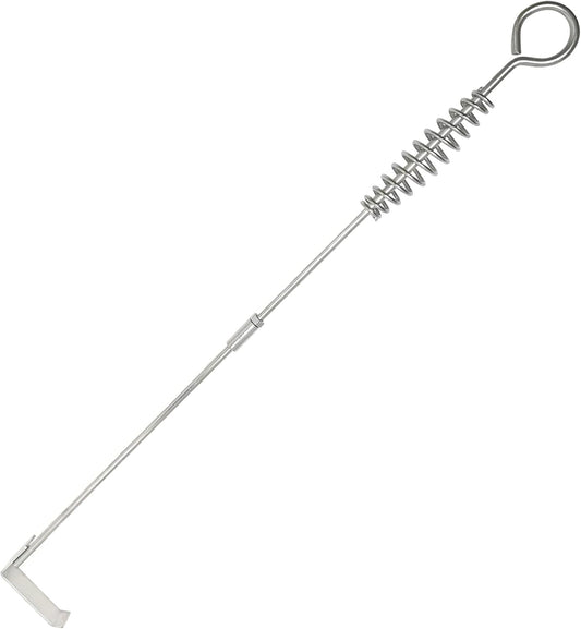 22" BBQ Ash Tool Poker Rake, Charcoal and Grill Cleaning Ash Tools for Big Green Egg, Kamado Joe and Other Charcoal Grills Corner Cleaner Accessories