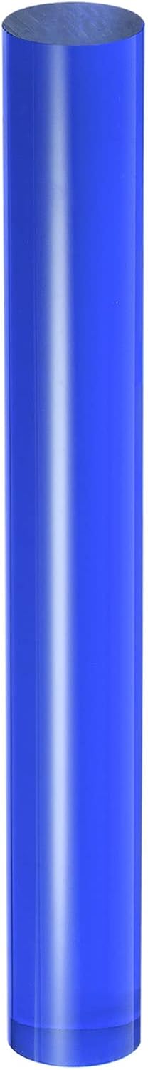 HARFINGTON Acrylic Clay Roller 8 Inch x 1 Inch Solid Non-Stick Plastic Round Tube Roller Polymer Clay Rod Fondant Rolling Pin for Shaping, Sculpting, Modeling DIY Crafts, Blue