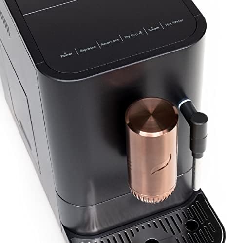 Café Affetto Automatic Espresso Machine + Milk Frother | Built-In & Adjustable Espresso Bean Grinder | One-Touch Brew in 90 Seconds | Matte Black, 1.2 Liter, (C7CEBBS3RD3)