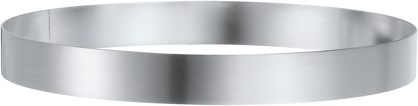 HARFINGTON Round Cake Ring 6.69 x 1 Inch Seamless Stainless Steel Pastry Mousse Dessert Ring Mirror Coating for Baking Cooking English Muffins Crumpet Making Tool