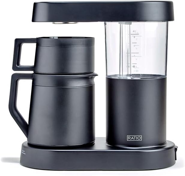 Ratio Six Series 2 Coffee Machine - Automatic Drip Coffee Maker - 1.25L/40oz - Brews 2-8 Cups - Matte Black