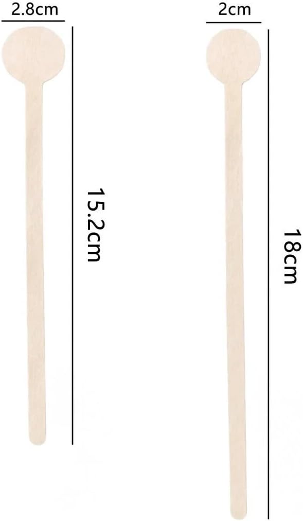 Generic 100-500 PCS Personalized Wooden Drink Stirrers, Custom Disposable Coffee Stir Sticks with Round Ends, Favor Decor for Wedding/Party/Business/Gift, Coffee Stirrer or Cupcake Picks