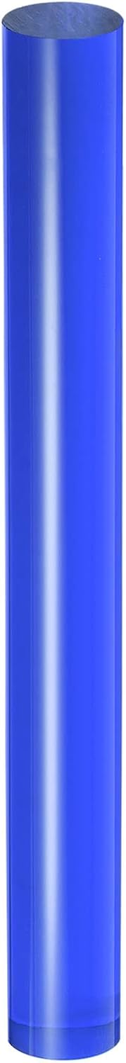 HARFINGTON Acrylic Clay Roller 9 Inch x 1 Inch Solid Non-Stick Plastic Round Tube Roller Polymer Clay Rod Fondant Rolling Pin for Shaping, Sculpting, Modeling DIY Crafts, Blue