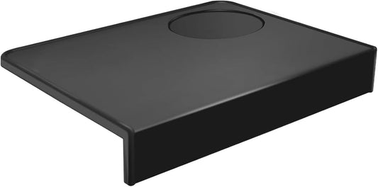 Espresso Tamping Mat, Silicone Coffee Tamper Mat with Corner Edge Tamp Support Station for Countertop, Barista Tools, Espresso Accessories, Black