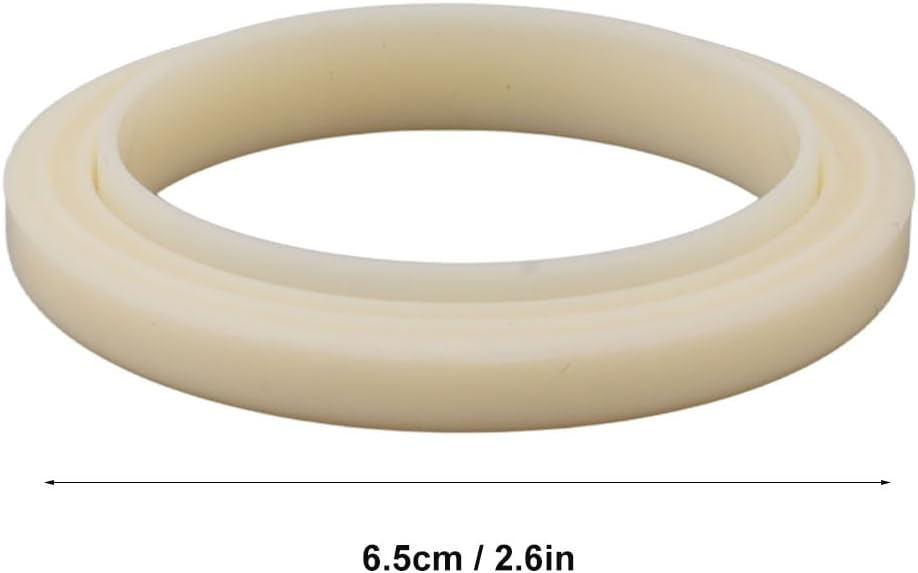 54mm Silicone Steam Ring, 2Pcs Group Head Gasket, Soft Coffee Machine Seal, 6.5cm Outer Diameter Flexible Gasket Replacement Part for 870 878 880 860 840 810 450 500, Beige