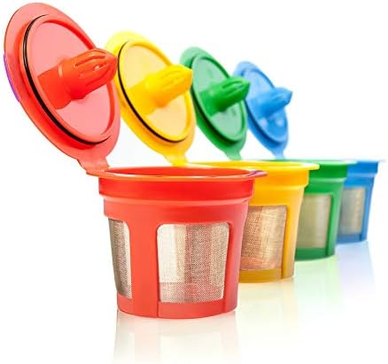 GoodCups 4 Reusable K Cups for Keurig - 4 Colors Refillable Kcups Coffee Filters for Keurig Coffee Makers